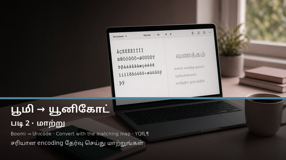 Boomi to Unicode — படி 2 convert