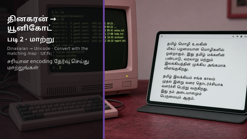 Dinakaran to Unicode — படி 2 convert
