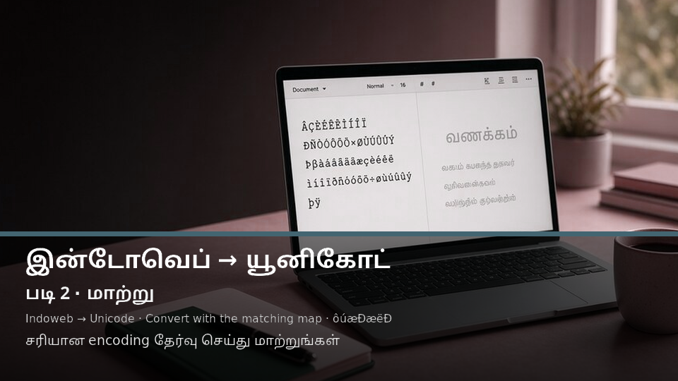 Indoweb to Unicode — படி 2 convert