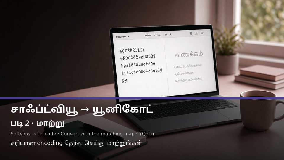 Softview to Unicode — படி 2 convert