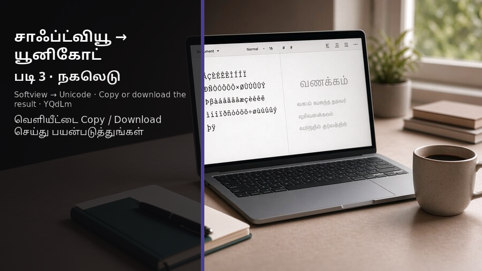 Softview to Unicode — படி 3 copy