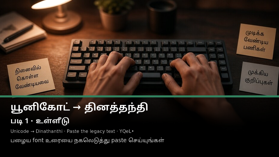 Unicode to Dinathanthi — படி 1 paste
