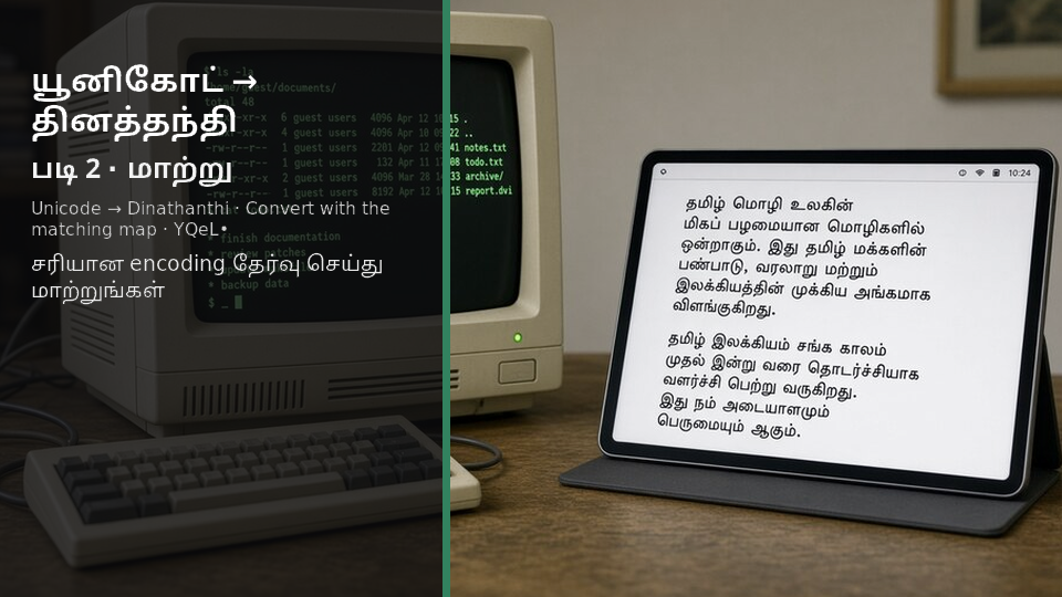 Unicode to Dinathanthi — படி 2 convert
