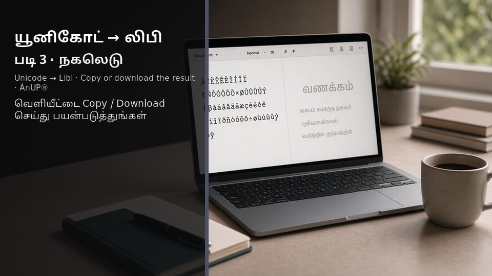 Unicode to Libi — படி 3 use