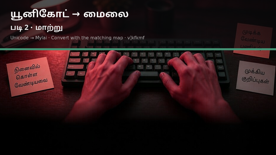 Unicode to Mylai — படி 2 convert