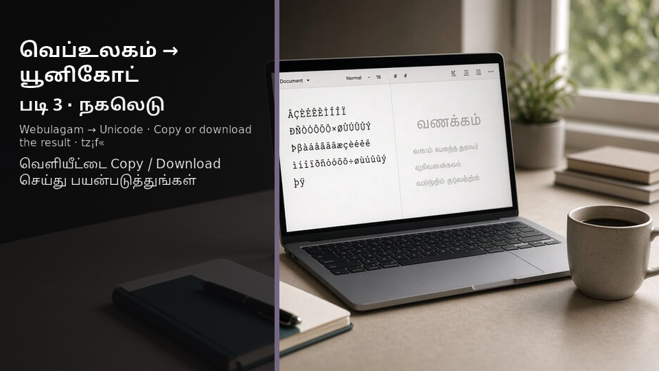 Webulagam to Unicode — படி 3 copy