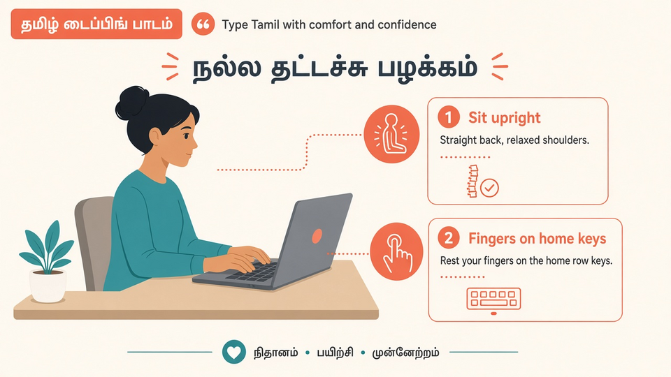 சரியான அமர்வு மற்றும் விரல் நிலை