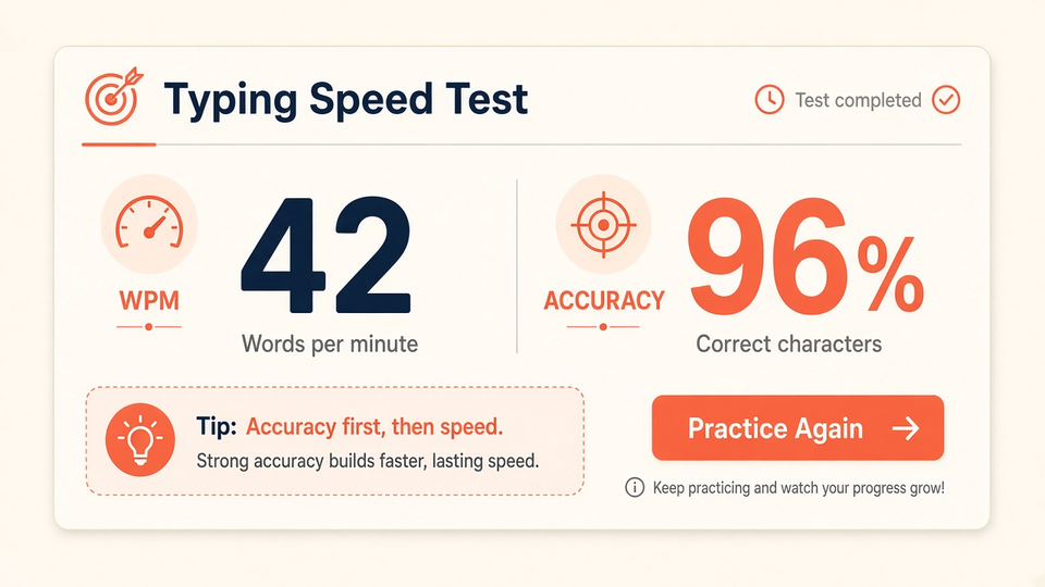 WPM accuracy speed test